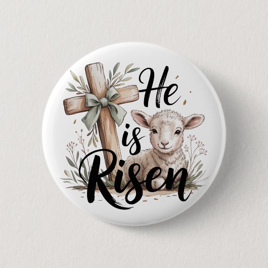 He Is Risen Easter  缶バッジ (正面)