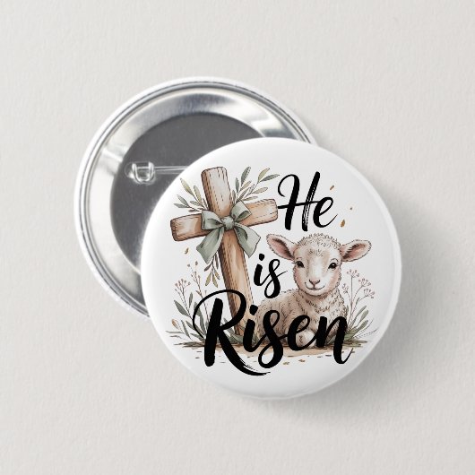 He Is Risen Easter  缶バッジ (正面&裏面)
