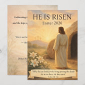 He Is Risen Easter 2026 Jesus Christian Card シーズンカード (正面/裏面)