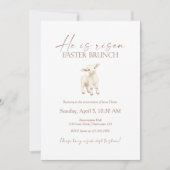 He Is Risen Easter Brunch Christian Resurrection 招待状 (正面)