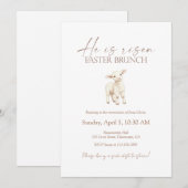 He Is Risen Easter Brunch Christian Resurrection 招待状 (正面/裏面)