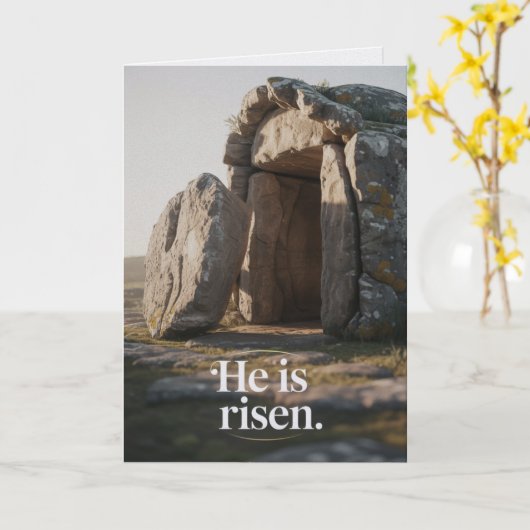 He Is Risen Easter Bulk Church Greeting Cards カード (黄色い花)
