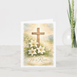 He is Risen Easter Card カード