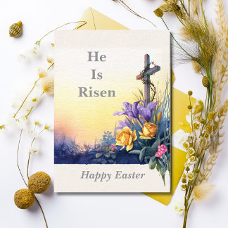 He Is Risen Easter Card 招待状