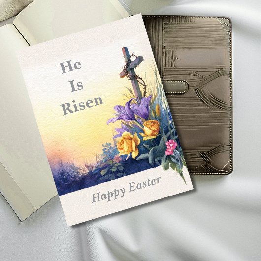 He Is Risen Easter Card 招待状