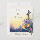 He Is Risen Easter Card 招待状 (正面)