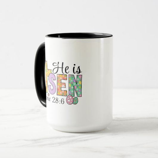 He Is Risen Easter Christian Coffee Mug マグカップ (正面左)