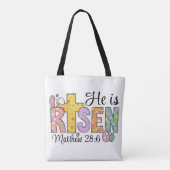 He Is Risen Easter Christian Tote Bag トートバッグ (裏面)