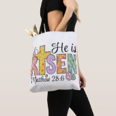 He Is Risen Easter Christian Tote Bag トートバッグ (クローズアップ)