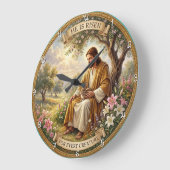 He Is Risen Easter Grace ラージ壁時計 (傾斜)