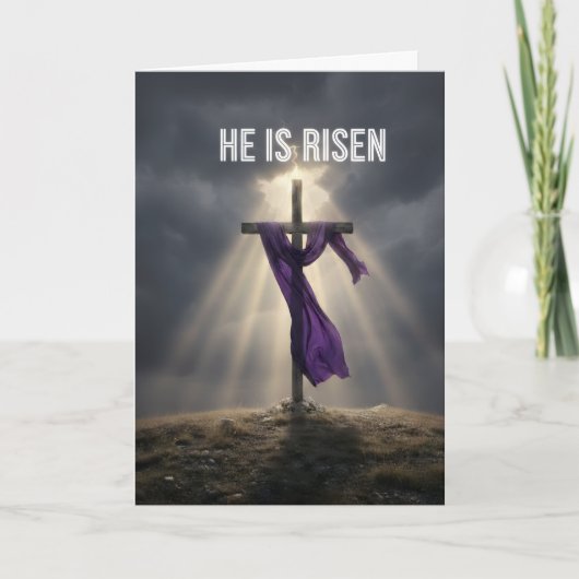 He is Risen! Easter greeting card カード (正面)