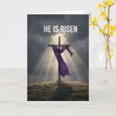 He is Risen! Easter greeting card カード (黄色い花)