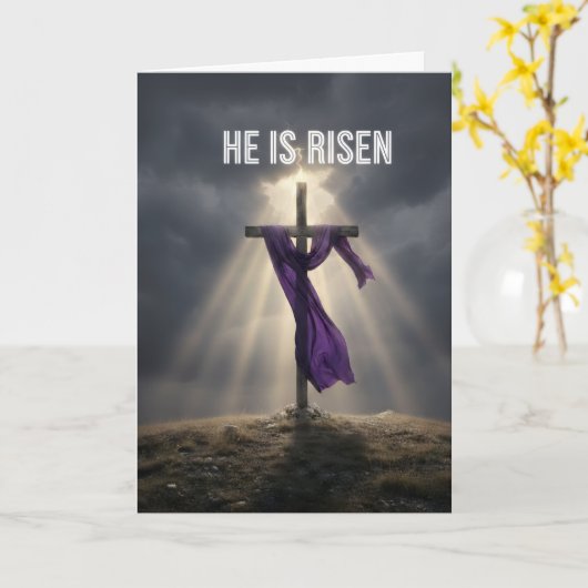 He is Risen! Easter greeting card カード (黄色い花)