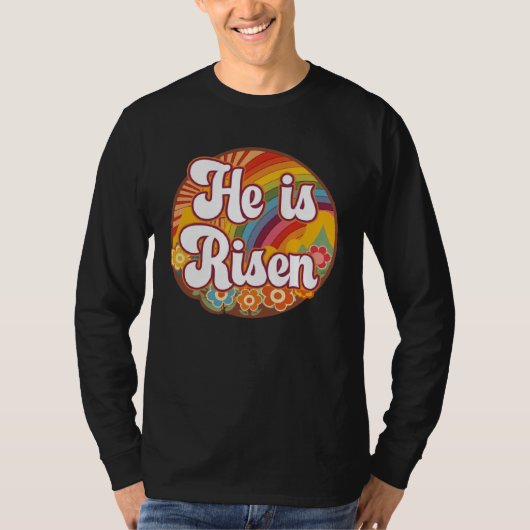 He Is Risen Easter Resurrection Jesus Christian Bi Tシャツ (正面)