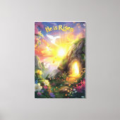 He Is Risen — Easter Resurrection —  Luke 24:6 キャンバスプリント (正面)