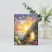 He Is Risen — Easter Resurrection — Luke 24:6  シーズンポストカード (スタンド正面)