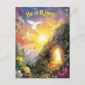 He Is Risen — Easter Resurrection — Luke 24:6  シーズンポストカード (正面)