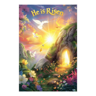 He Is Risen — Easter Resurrection —  Luke 24:6 フォトプリント