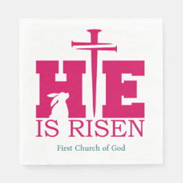 He is Risen! Easter Sunday スタンダードランチョンナプキン