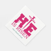 He is Risen! Easter Sunday スタンダードランチョンナプキン (角)