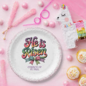 He Is Risen! Easter Sunday ペーパープレート (パーティー)