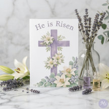He is Risen Easter Sunday 2026 Floral Cross