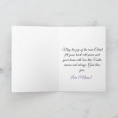 He is Risen Easter Sunday 2026 Floral Cross カード (内部)