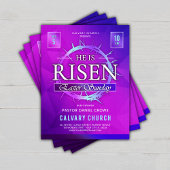 He Is Risen Easter Sunday Church Flyer チラシ