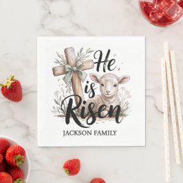 He is Risen! Easter Sunday Paper スタンダードランチョンナプキン