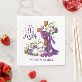 He is Risen! Easter Sunday Paper スタンダードランチョンナプキン