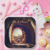 He is Risen! Easter Sunday Paper Plate ペーパープレート (パーティー)