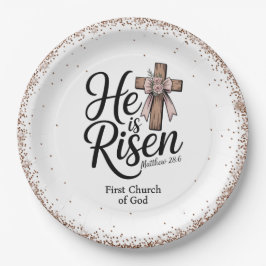 He is Risen! Easter Sunday Paper Plate ペーパープレート
