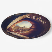 He is Risen! Easter Sunday Paper Plate ペーパープレート (アングル)