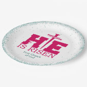 He is Risen! Easter Sunday Paper Plate ペーパープレート (アングル)