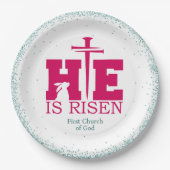He is Risen! Easter Sunday Paper Plate ペーパープレート (正面)