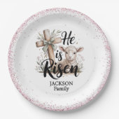 He is Risen! Easter Sunday Paper Plate ペーパープレート (正面)