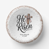 He is Risen! Easter Sunday Paper Plate ペーパーボウル (正面)