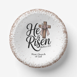 He is Risen! Easter Sunday Paper Plate ペーパーボウル
