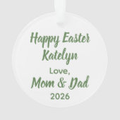 He is Risen Easter Sunrise Personalized Ornament オーナメント (裏面)