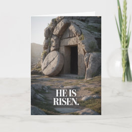 He Is Risen Empty Tomb Christian Easter Card カード