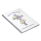 He is Risen Floral Cross 2026 Prayer Journal ノートブック (右側)