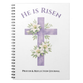 He is Risen Floral Cross 2026 Prayer Journal ノートブック