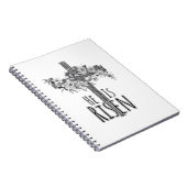 He Is Risen Floral Cross Notebook ノートブック (右側)
