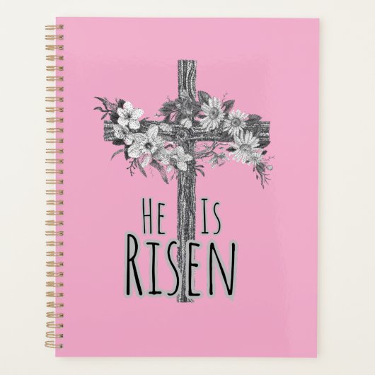 He Is Risen Floral Cross Planner プランナー手帳 (正面)