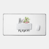 He is Risen Floral Cross Vintage Happy Easter T-Sh デスクマット (キーボード&マウス)