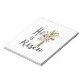 He is Risen Floral Cross Vintage Happy Easter T-Sh ノートパッド (回転)