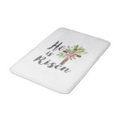 He is Risen Floral Cross Vintage Happy Easter T-Sh バスマット (アングル)