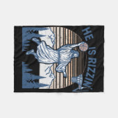 He Is Risen Funny Easter Jesus Playing Sketll Mens フリースブランケット (正面(横))