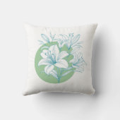 He is RISEN! - Green + Teal Lily クッション (裏面)