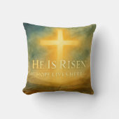 He Is Risen Hope Lives Here Easter 2026 クッション (正面)